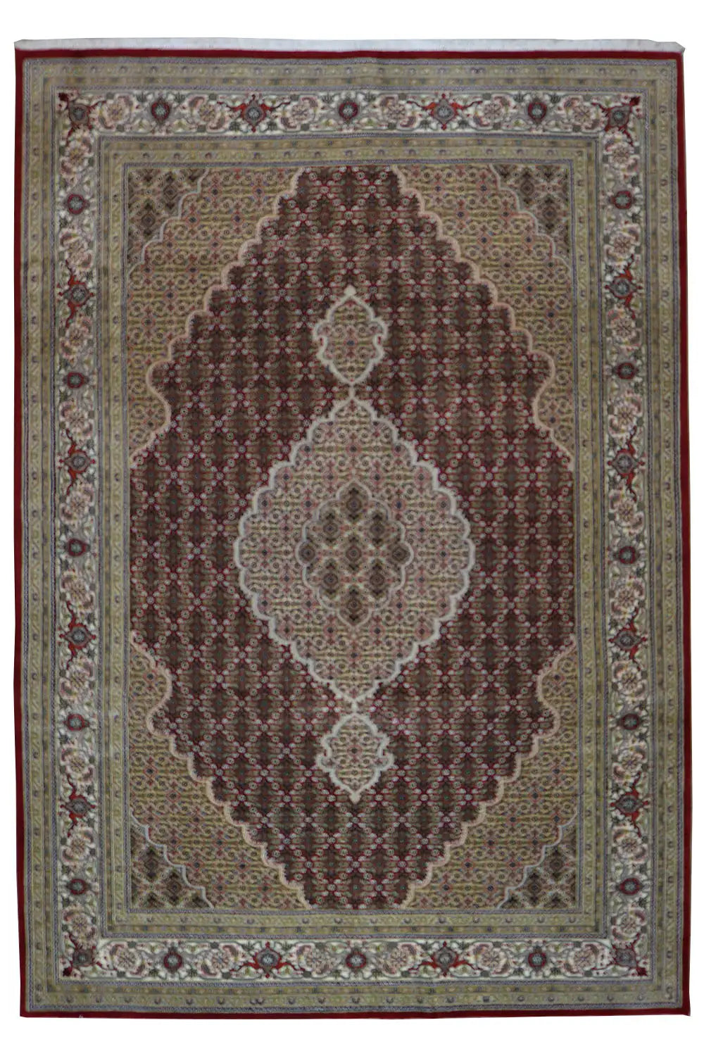  Indo Täbriz Teppich- 719393 (275x186 cm) - Premium Mahi from German Carpet Shop - Just €1299! Shop now at German Carpet Shop