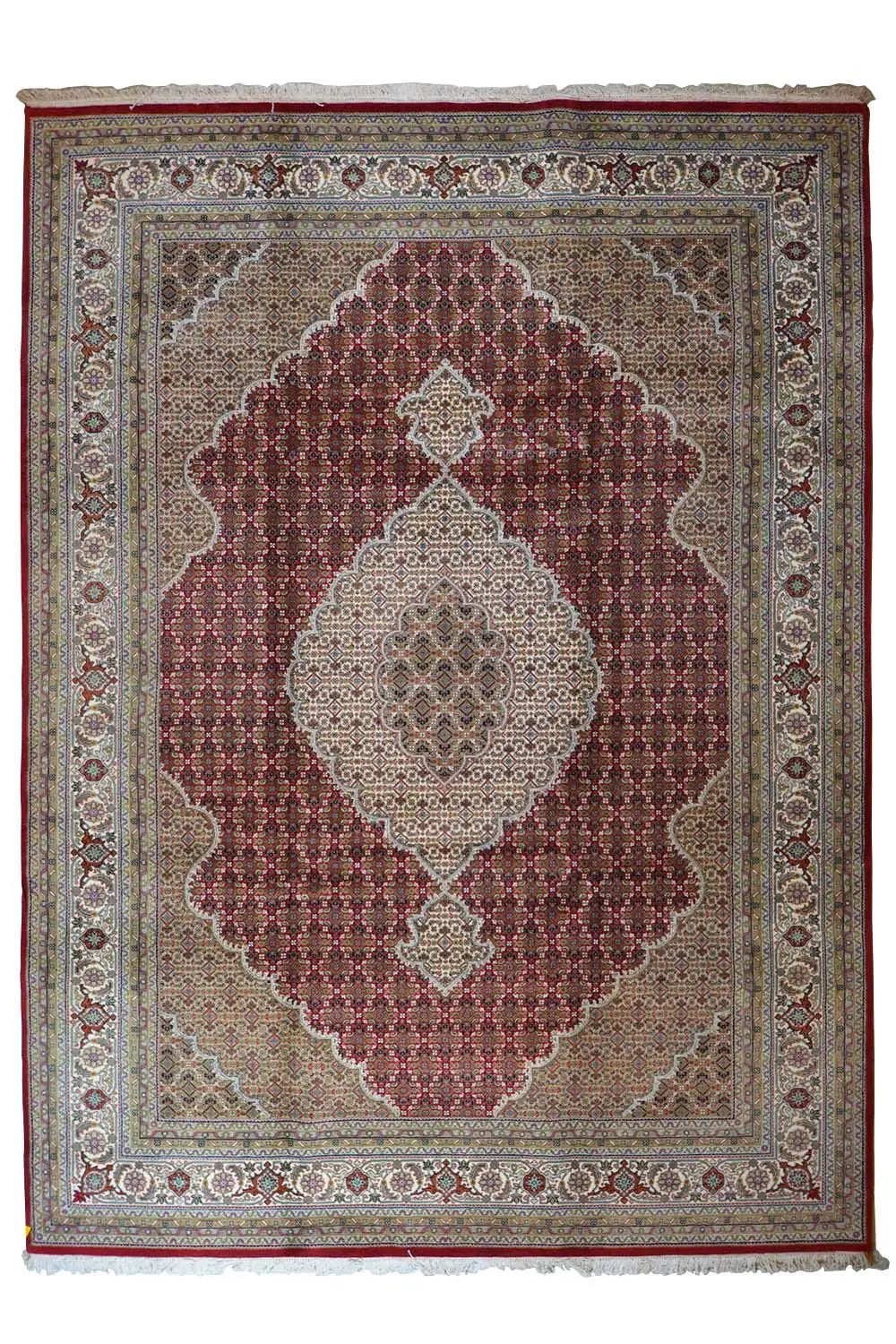  Indo Täbriz Teppich - 519402 (347x250 cm) - Premium Mahi from German Carpet Shop - Just €1800! Shop now at German Carpet Shop