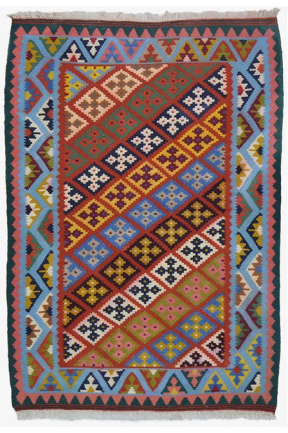 Kilim Qashqai - Multicolor 9PL 151x106 cm - German Carpet Shop