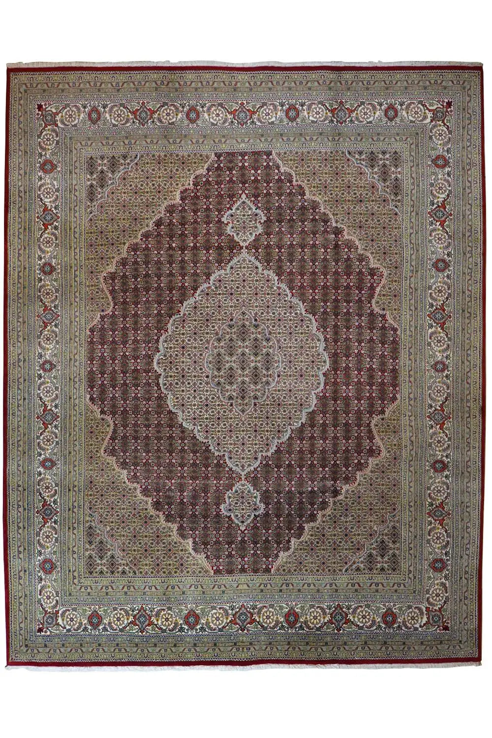  Indo Täbriz Teppich - 919397 (305x247 cm) - Premium Mahi from German Carpet Shop - Just €1875! Shop now at German Carpet Shop