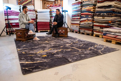 Designer Rug by Pascal Walter - Marble Black (307x253 cm) - German Carpet Shop