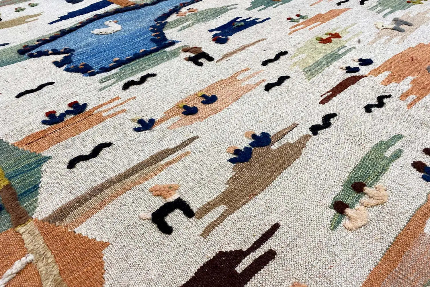  Kilim Qashqai  - (195x147 cm) - Premium Kelim from German Carpet Shop - Just €449! Shop now at German Carpet Shop