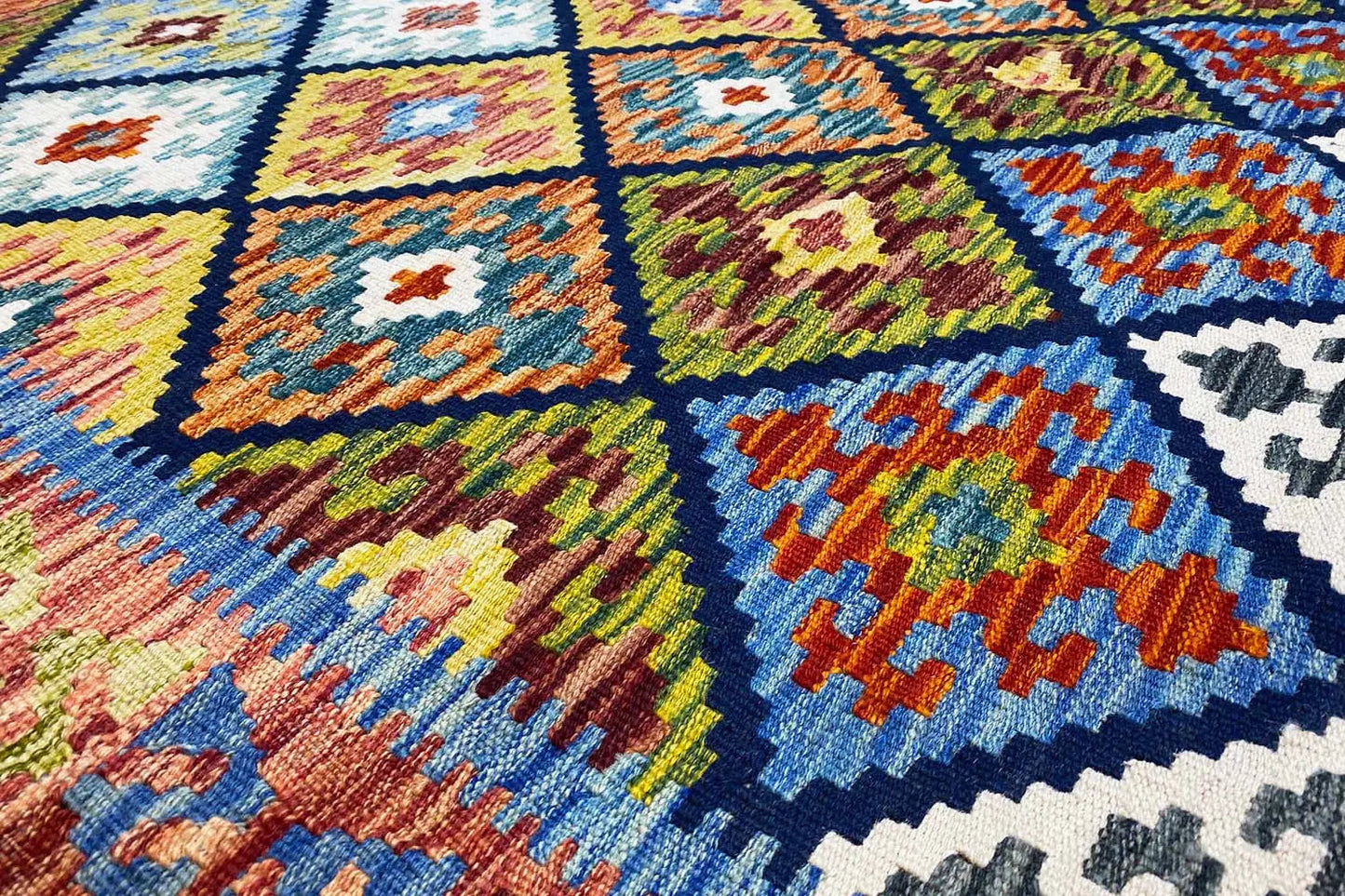 Kelim Afghan - (194x156 cm) - German Carpet Shop