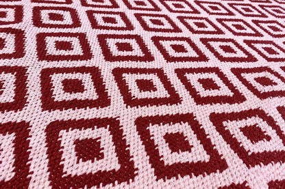 Moderner Kelim - Samak 04 Red - German Carpet Shop