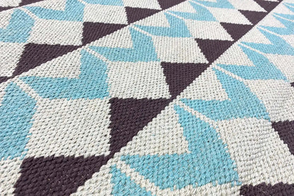 Moderner Kelim - Samak 05 Blue - German Carpet Shop