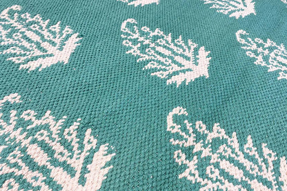 Moderne Kelim - Samak 06 Green - German Carpet Shop