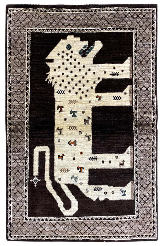 Löwen Gabbeh (163x104cm) - German Carpet Shop