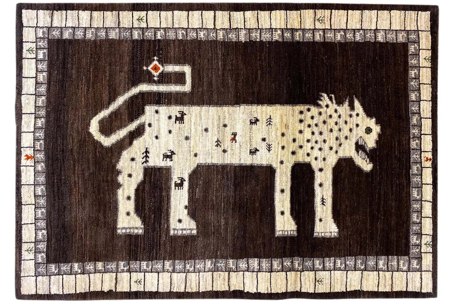 Löwen Gabbeh (176x124 cm) - German Carpet Shop