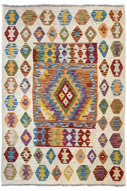  Kelim Afghan - 2655 (153x104 cm) - Premium Kelim from German Carpet Shop - Just €99! Shop now at German Carpet Shop