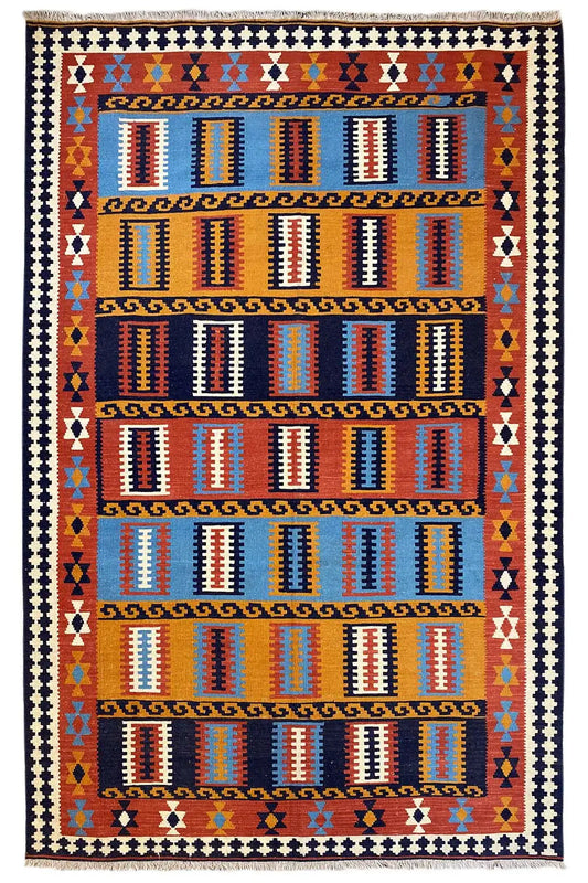 Kilim Qashqai - Multicolor 802403 253x158 cm - German Carpet Shop