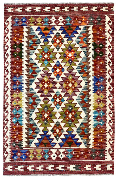 Kelim Afghan - (148x95cm) - German Carpet Shop