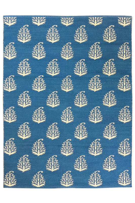 Moderne Kelim - Samak 06 Blue - German Carpet Shop