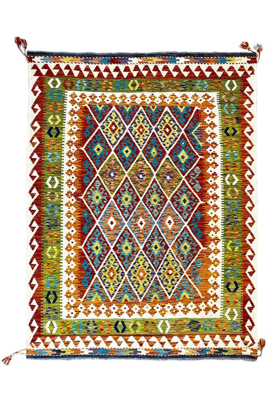 Kelim Afghan - (208x151 cm) - German Carpet Shop