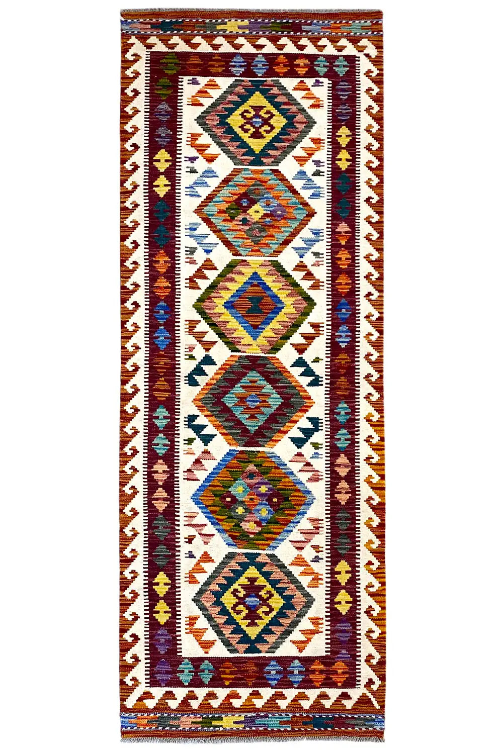 Kelim Afghan Läufer - (198x64 cm) - German Carpet Shop