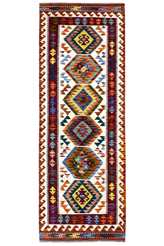 Kelim Afghan Läufer - (198x64 cm) - German Carpet Shop