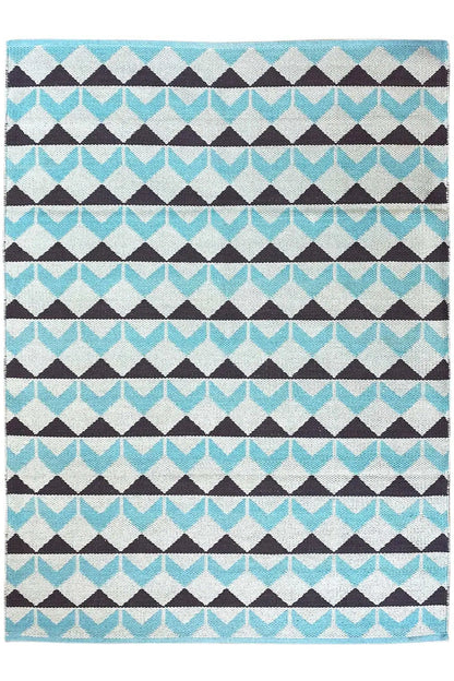 Moderner Kelim - Samak 05 Blue - German Carpet Shop