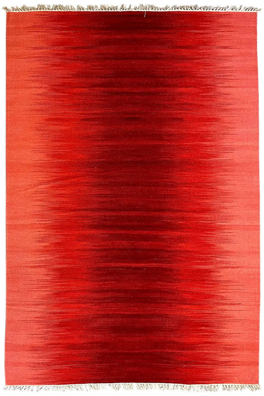 Roter Kelim Dhurrie Teppich 160x230 cm - German Carpet Shop