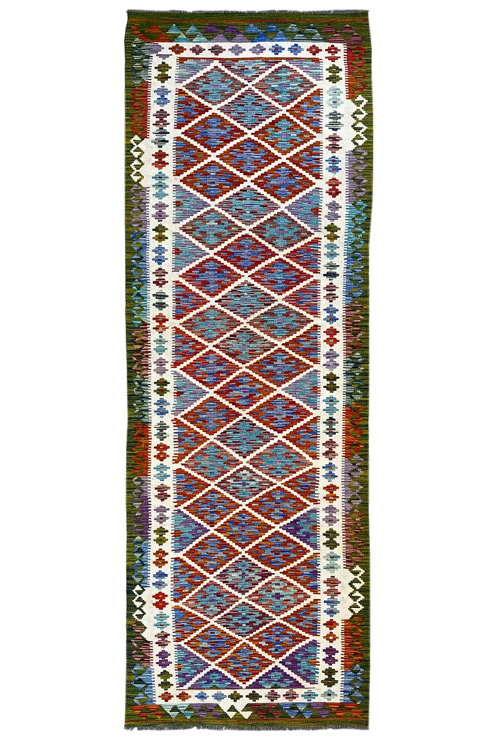 Kelim Afghan Läufer - (299x85cm) - German Carpet Shop