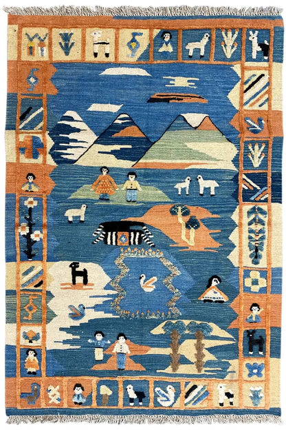  Kilim Qashqai  - 700084 (152x104 cm) - Premium Kelim from German Carpet Shop - Just €249! Shop now at German Carpet Shop