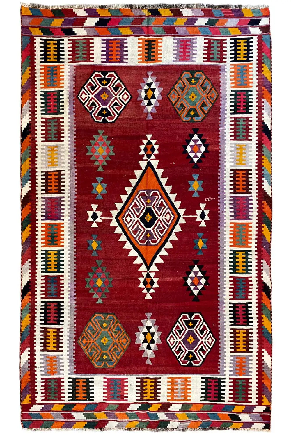  Kilim Qashqai - 24034 (258x162 cm) - Premium Kelim from German Carpet Shop - Just €375! Shop now at German Carpet Shop