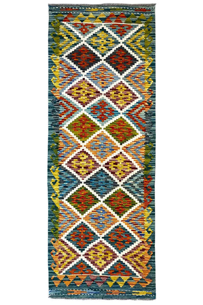 Kelim Afghan Läufer - (203x63 cm) - German Carpet Shop