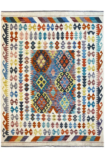 Kelim Afghan - (196x146cm) - German Carpet Shop