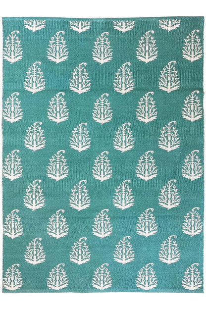 Moderne Kelim - Samak 06 Green - German Carpet Shop