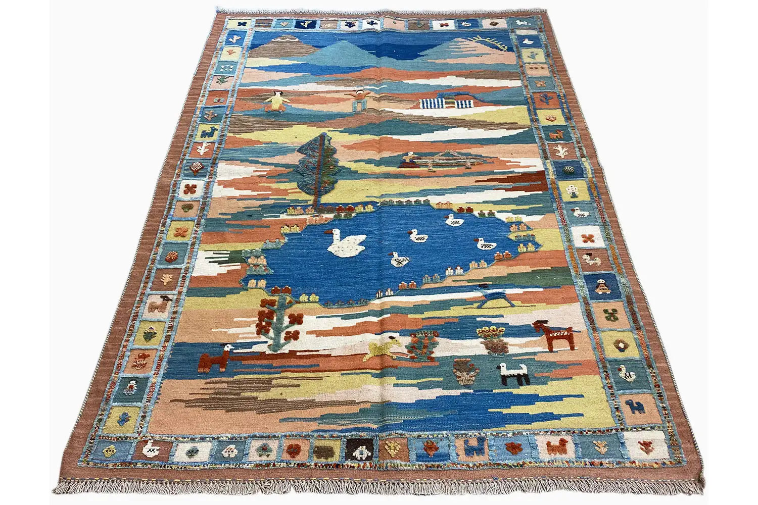  Kilim Qashqai  - 800607 (205x157 cm) - Premium Kelim from German Carpet Shop - Just €459! Shop now at German Carpet Shop