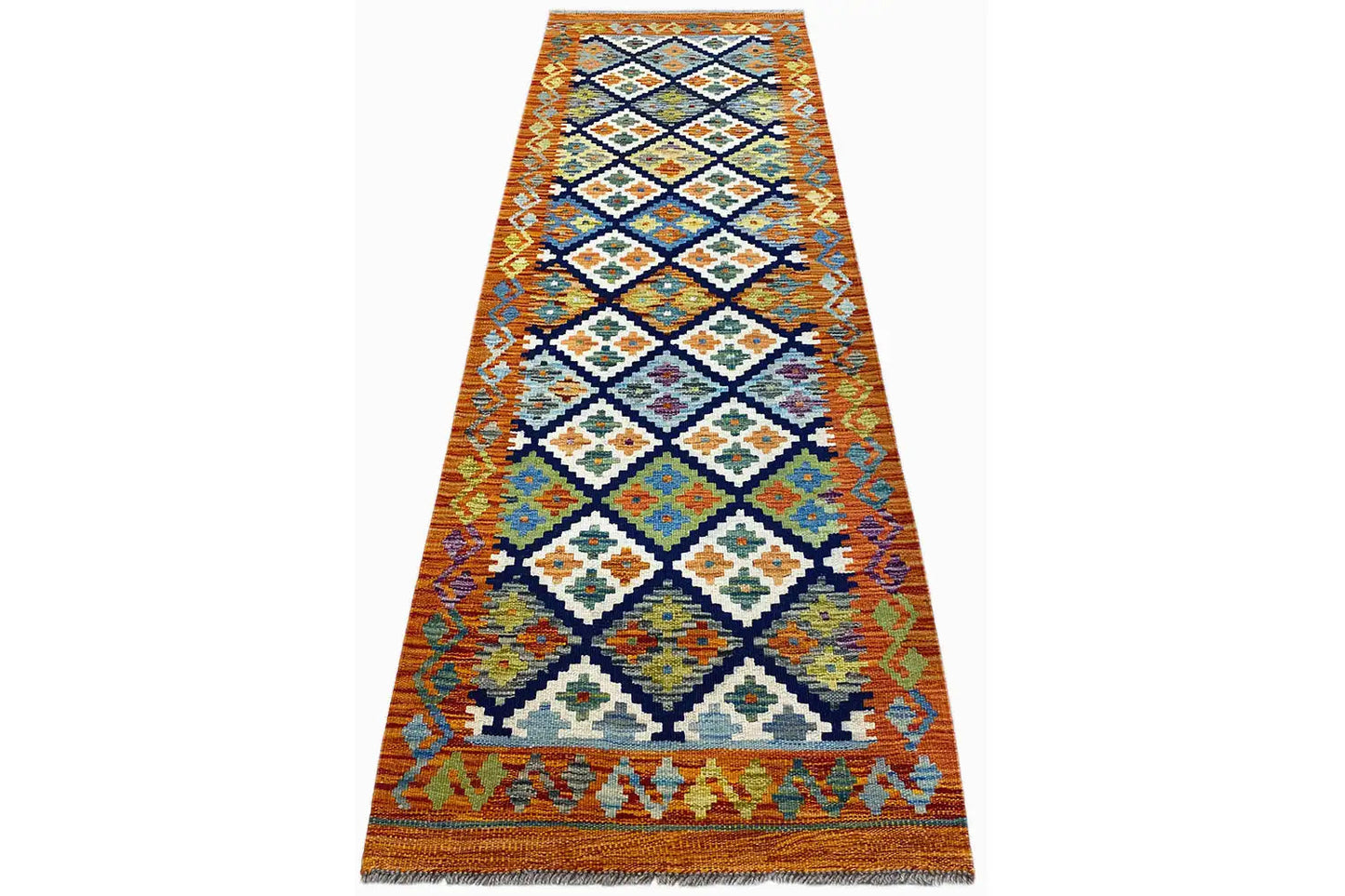 Kelim Afghan Läufer - (204x64 cm) - German Carpet Shop
