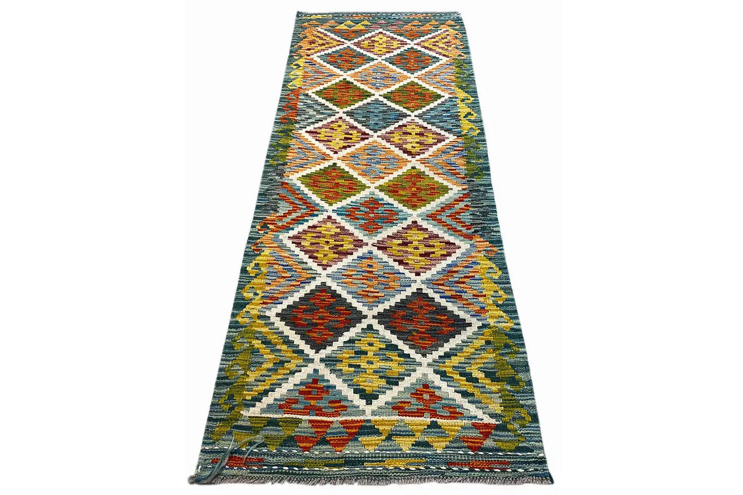 Kelim Afghan Läufer - (203x63 cm) - German Carpet Shop