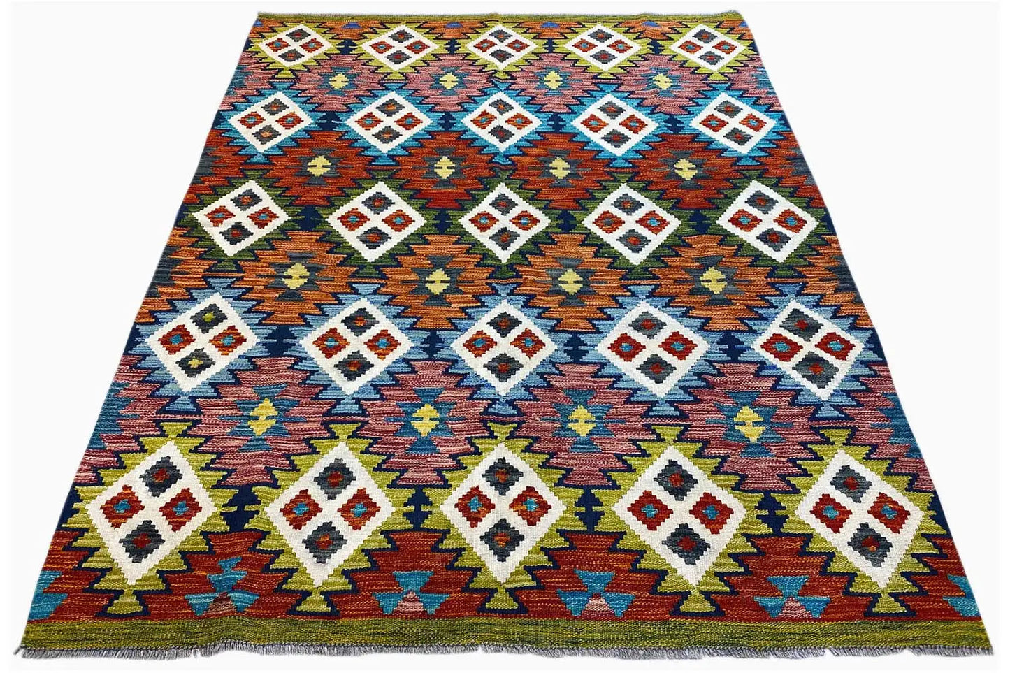 Kelim Afghan - (199x154cm) - German Carpet Shop