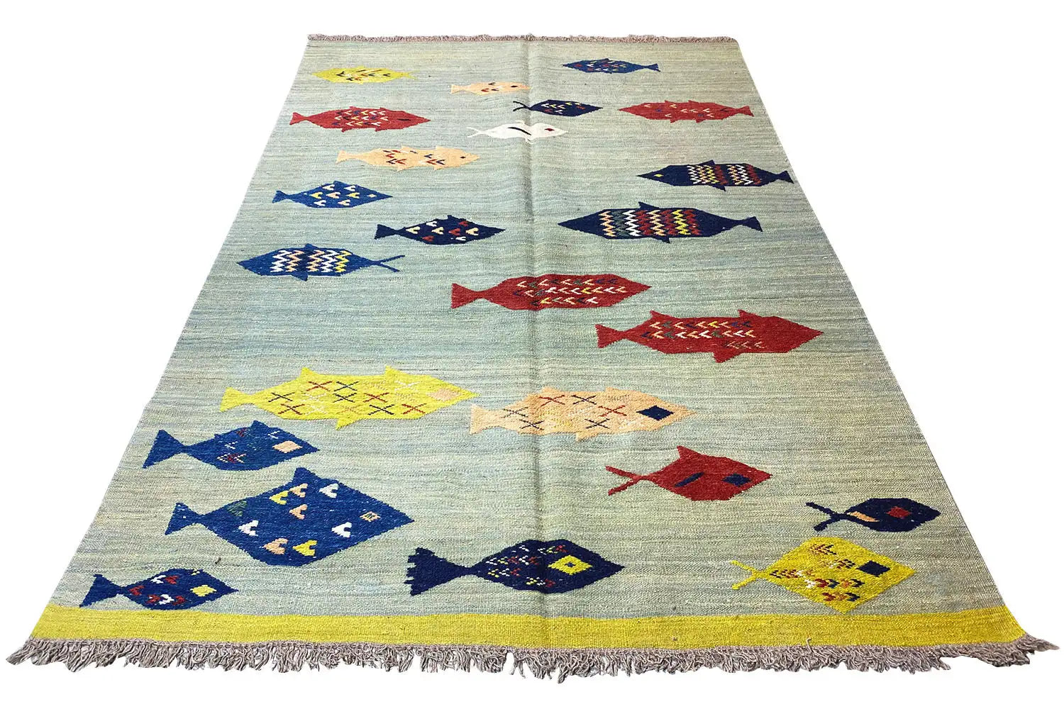 Kelim Qashqai - Multicolor (209x139 cm) - German Carpet Shop