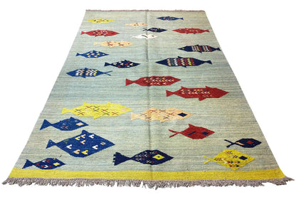 Kelim Qashqai - Multicolor (209x139 cm) - German Carpet Shop