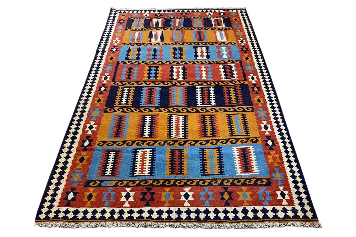 Kilim Qashqai - Multicolor 802403 253x158 cm - German Carpet Shop
