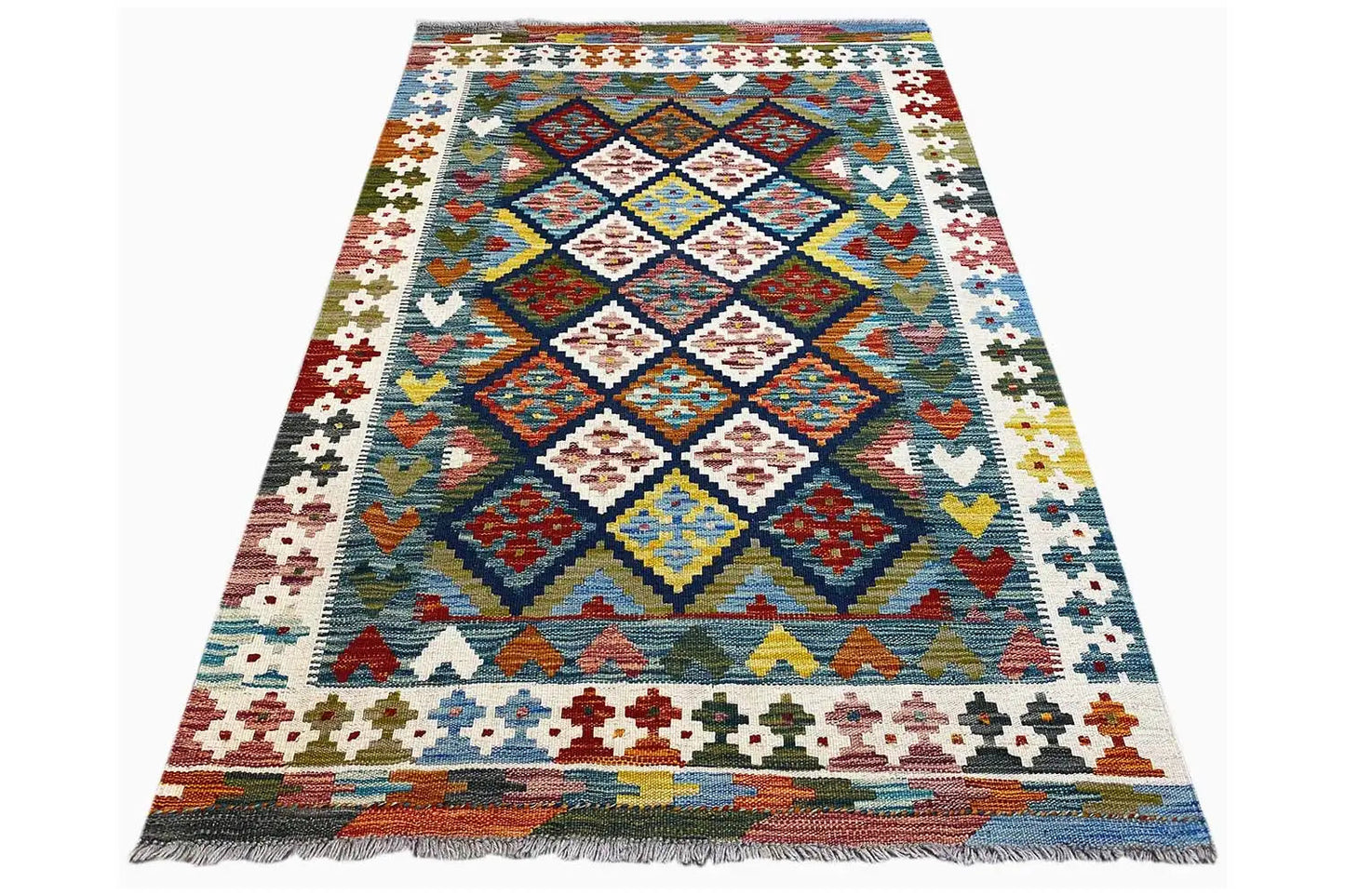 Kelim Afghan - (160x101cm) - German Carpet Shop