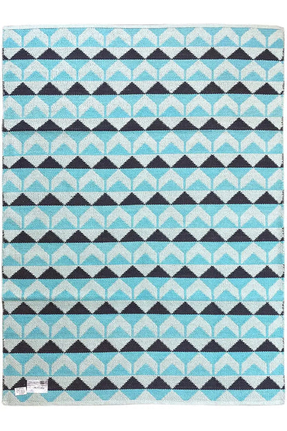 Moderner Kelim - Samak 05 Blue - German Carpet Shop