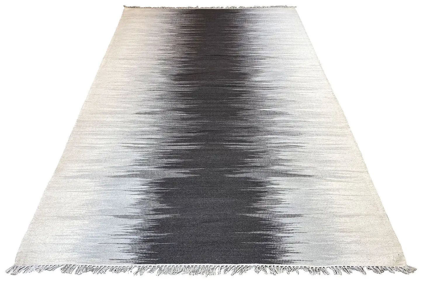 Grau Kelim Teppich - 160x230 cm - German Carpet Shop