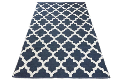 Moderner Kelim - Samak 03 Black - German Carpet Shop