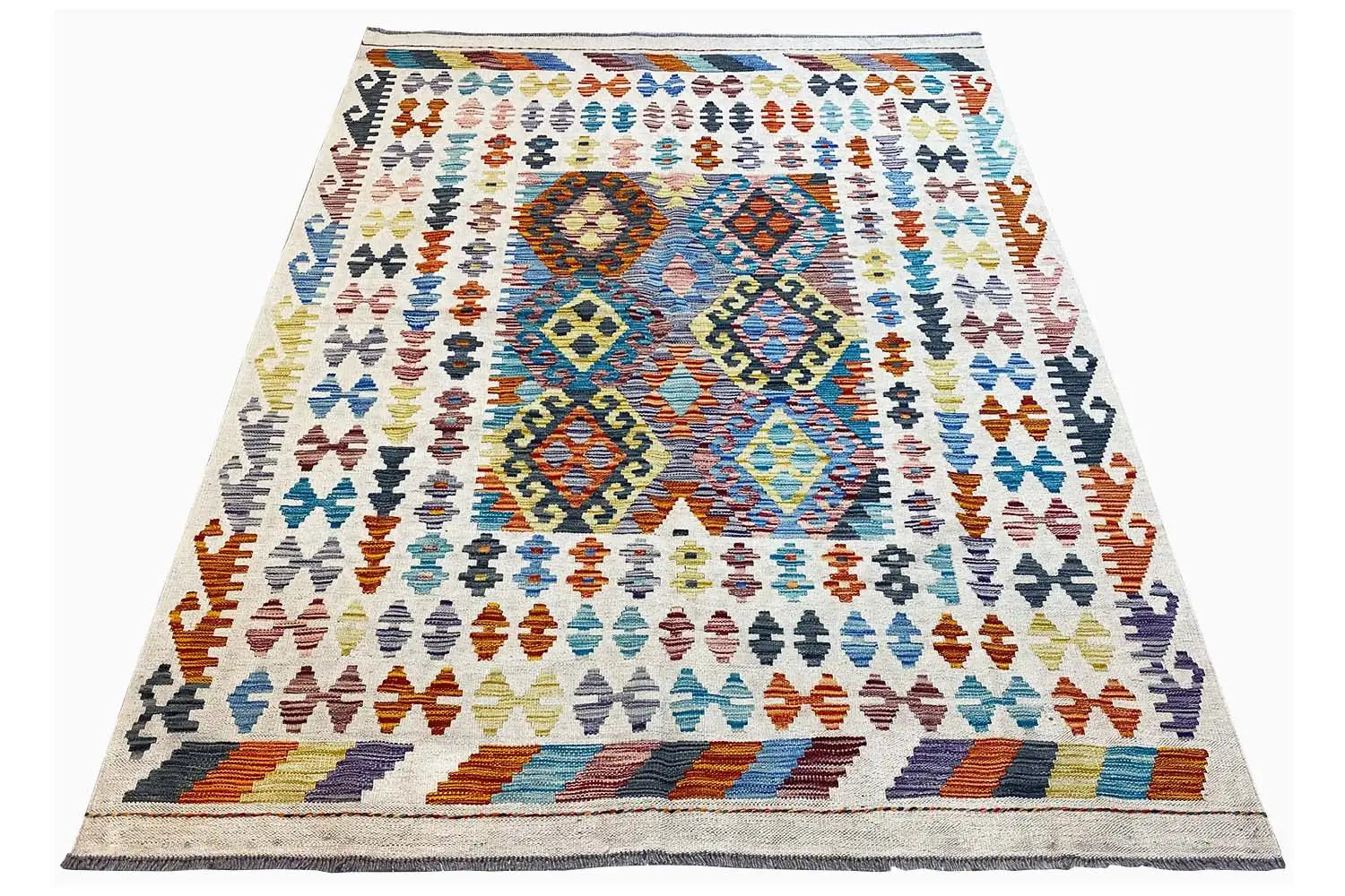 Kelim Afghan - (196x146cm) - German Carpet Shop