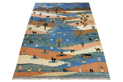  Kilim Qashqai  - 605618 (198x157 cm) - Premium Kelim from German Carpet Shop - Just €449! Shop now at German Carpet Shop