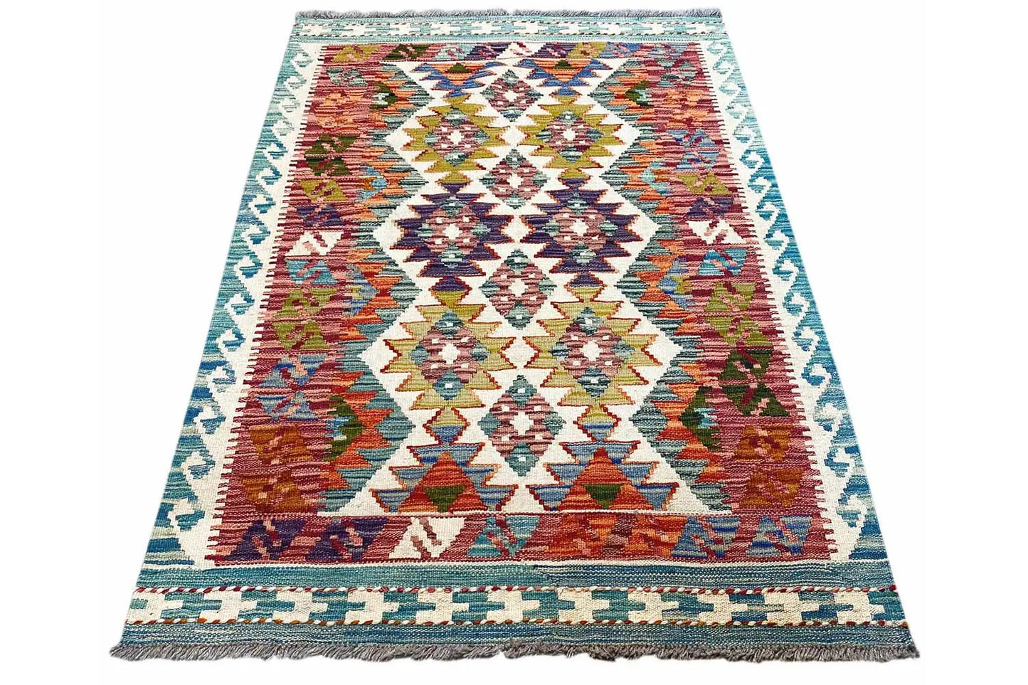 Kelim Afghan - (142x98cm) - German Carpet Shop