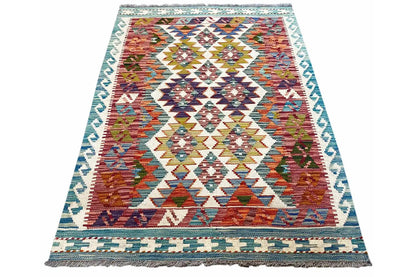 Kelim Afghan - (142x98cm) - German Carpet Shop