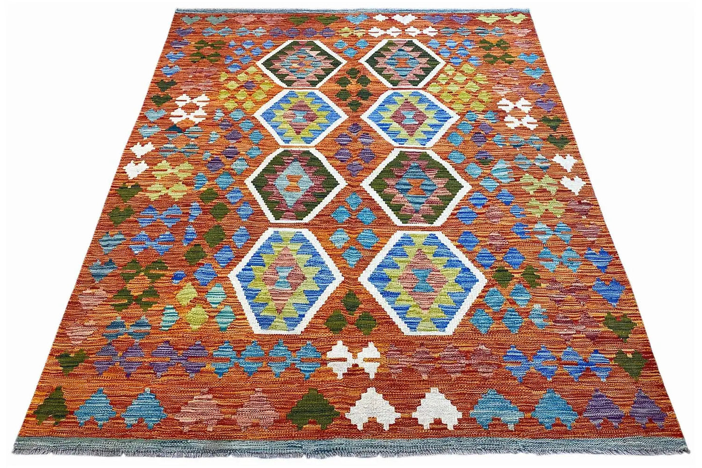 Kelim Afghan - (194x152cm) - German Carpet Shop