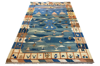  Kilim Qashqai  - 605611 (210x154 cm) - Premium Kelim from German Carpet Shop - Just €485! Shop now at German Carpet Shop