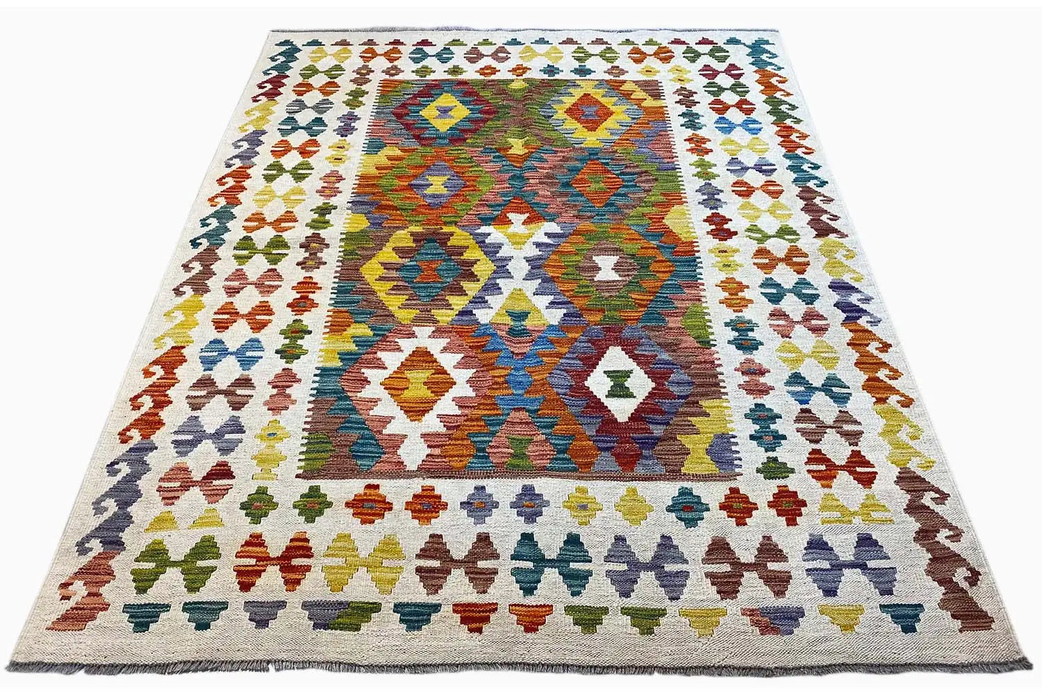 Kelim Afghan - (196x152cm) - German Carpet Shop