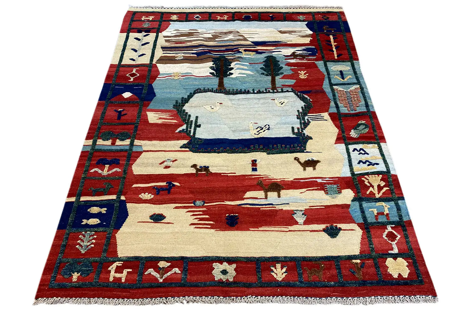  Kilim Qashqai  - 700085 (205x151 cm) - Premium Kelim from German Carpet Shop - Just €449! Shop now at German Carpet Shop