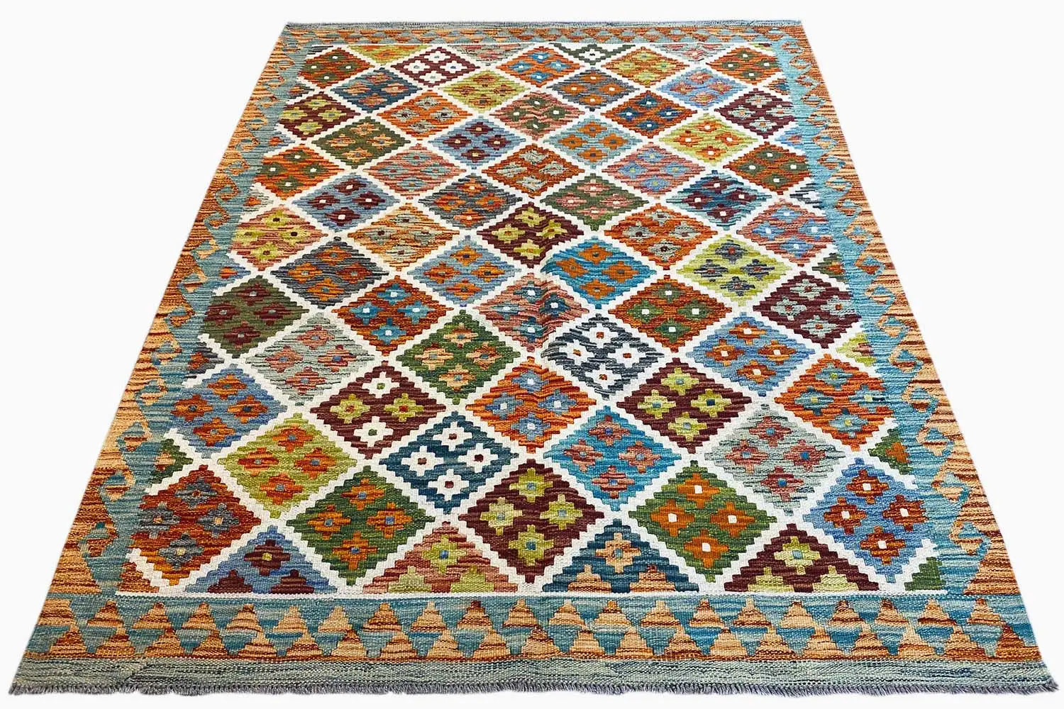 Kelim Afghan - (198x147 cm) - German Carpet Shop