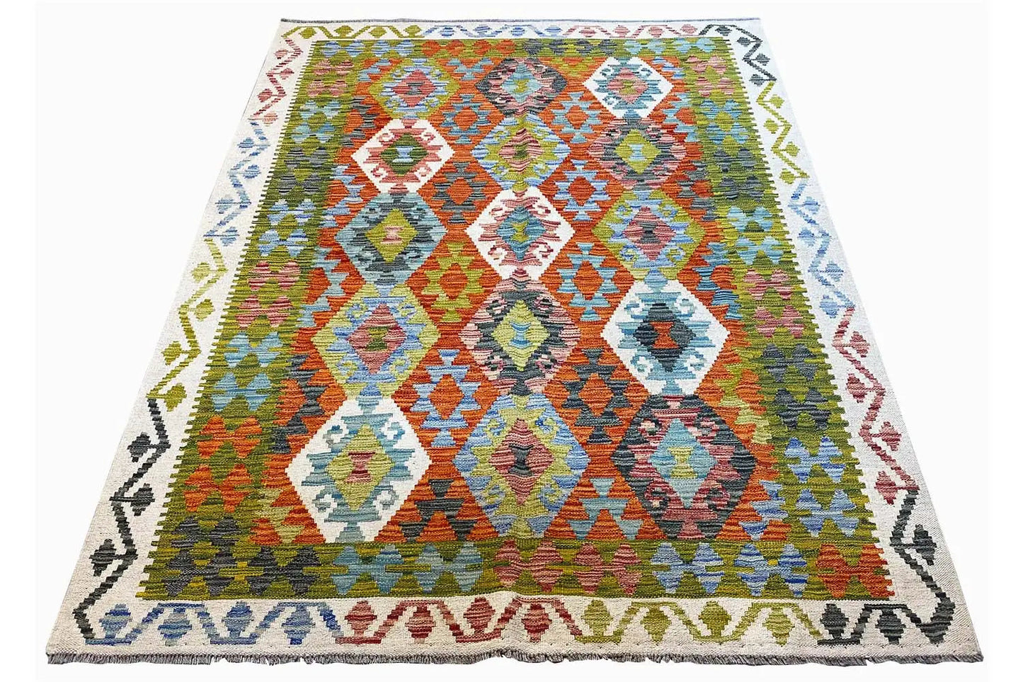 Kelim Afghan - (200x150cm) - German Carpet Shop