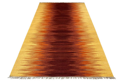 Gelber Kelim Dhurrie Teppich 160x230 cm - German Carpet Shop