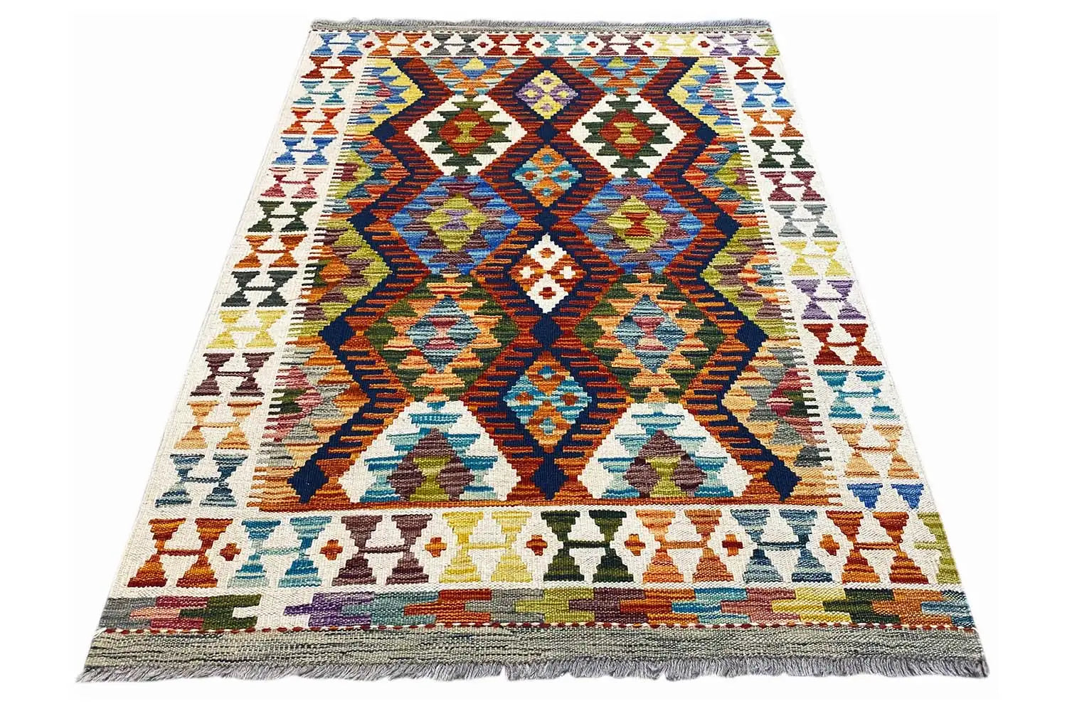 Kelim Afghan - (145x99cm) - German Carpet Shop